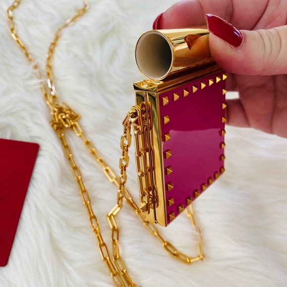 Valentino Minaudiere Mirror Clutch in Fuxia - Picture 9 of 14